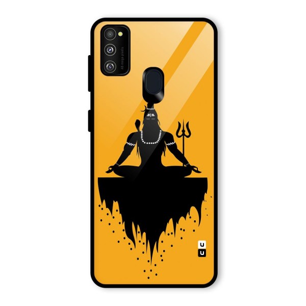 Shiva Meditation Glass Back Case for Galaxy M21