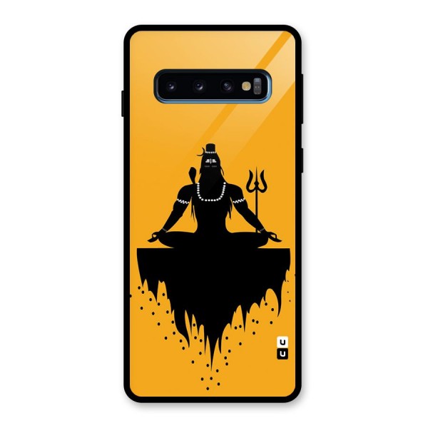 Shiva Meditation Glass Back Case for Galaxy S10