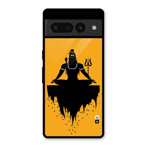 Shiva Meditation Glass Back Case for Google Pixel 7 Pro