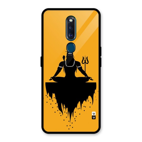 Shiva Meditation Glass Back Case for Oppo F11 Pro