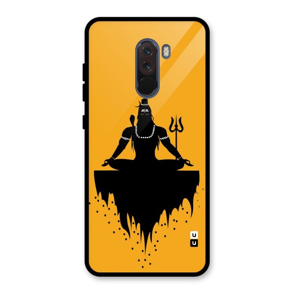 Shiva Meditation Glass Back Case for Poco F1