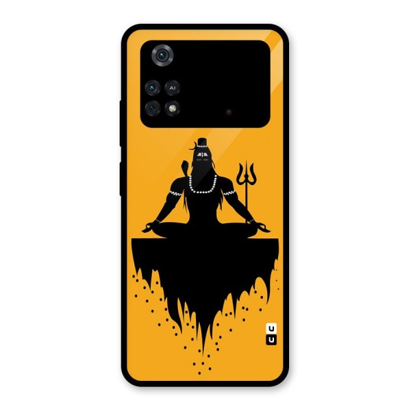 Shiva Meditation Glass Back Case for Poco M4 Pro 4G