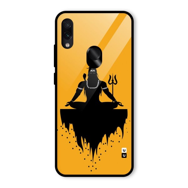 Shiva Meditation Glass Back Case for Redmi Note 7