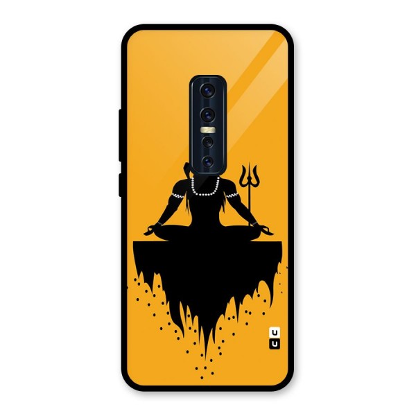 Shiva Meditation Glass Back Case for Vivo V17 Pro