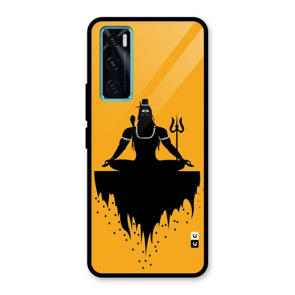 Shiva Meditation Glass Back Case for Vivo V20 SE