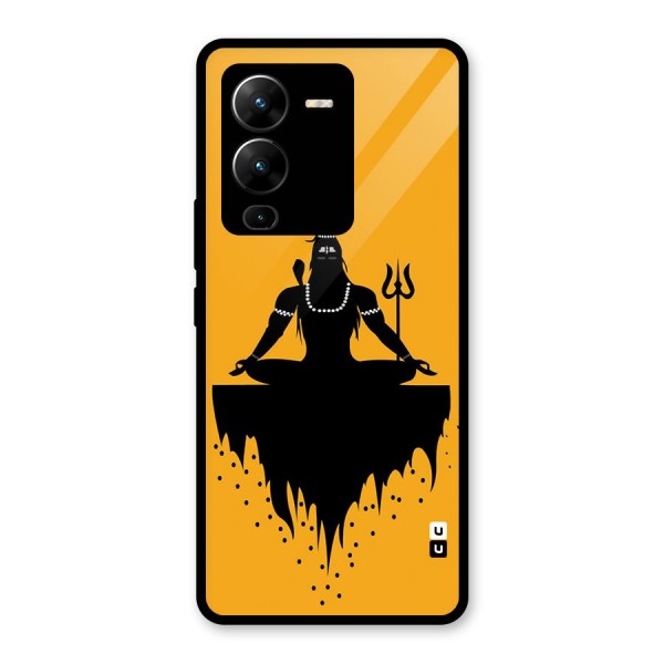 Shiva Meditation Glass Back Case for Vivo V25 Pro