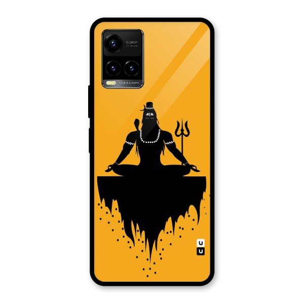 Shiva Meditation Glass Back Case for Vivo Y21G