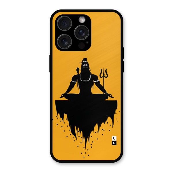 Shiva Meditation Metal Back Case for iPhone 15 Pro Max