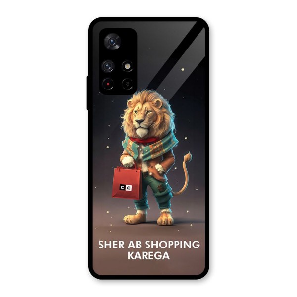 Shopping Sher Glass Back Case for Redmi Note 11T 5G