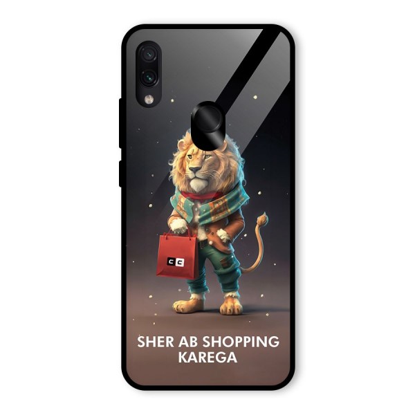 Shopping Sher Glass Back Case for Redmi Note 7S