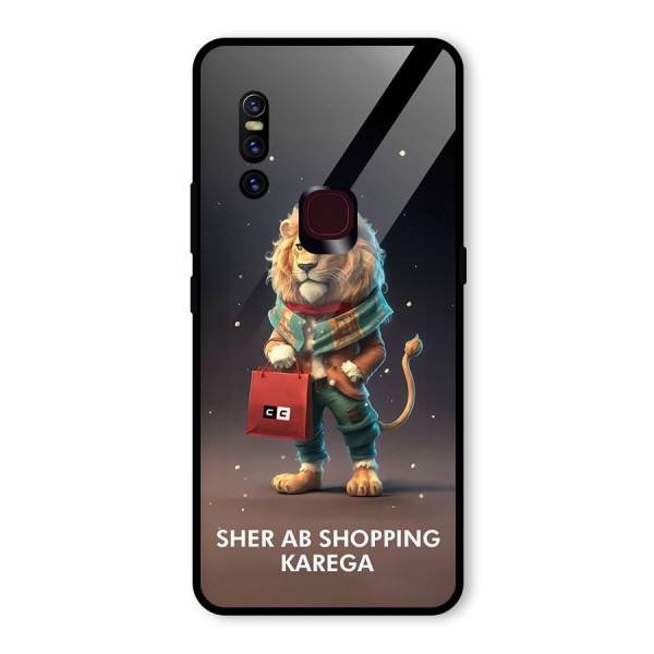 Shopping Sher Glass Back Case for Vivo V15