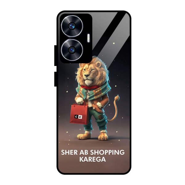 Shopping Sher Glass Back Case for realme C55