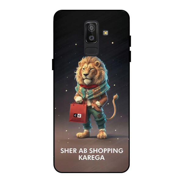 Shopping Sher Metal Back Case for Galaxy J8