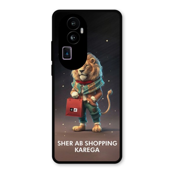 Shopping Sher Metal Back Case for Oppo Reno10 Pro Plus