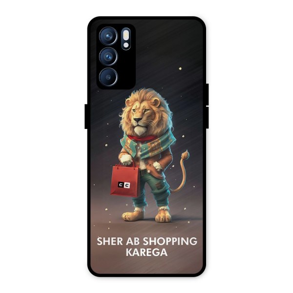 Shopping Sher Metal Back Case for Oppo Reno6 5G
