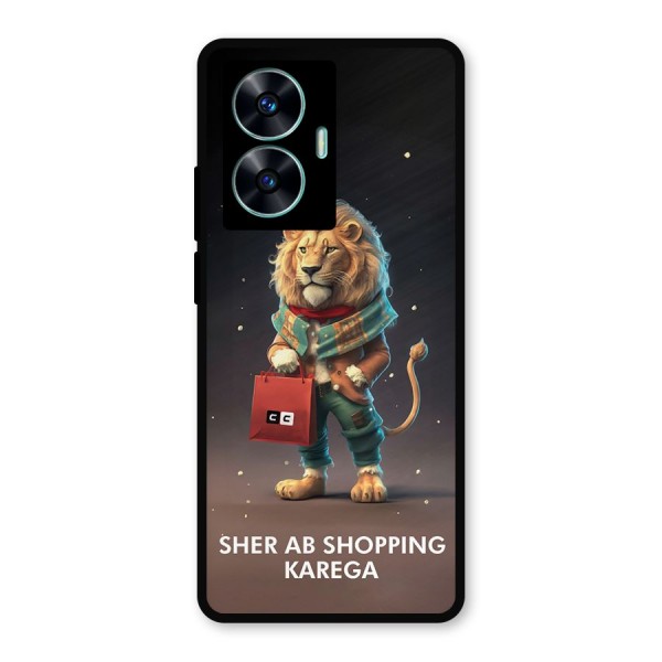 Shopping Sher Metal Back Case for Realme C55