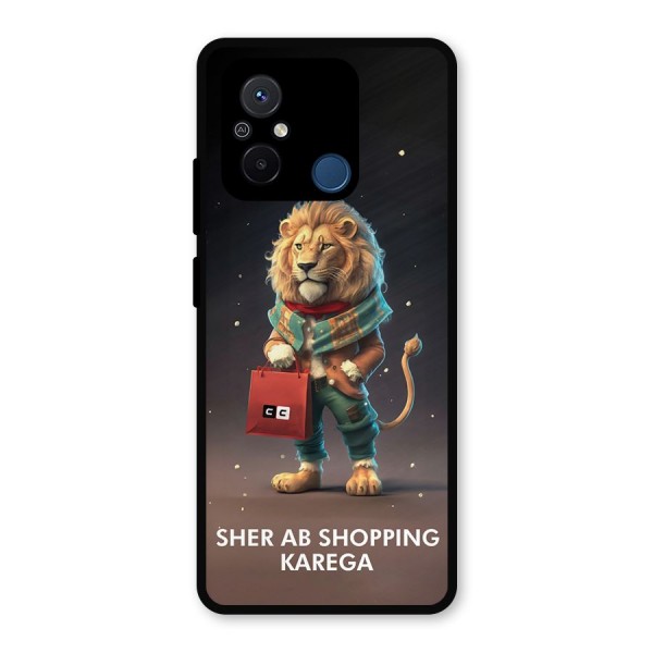 Shopping Sher Metal Back Case for Redmi 12C