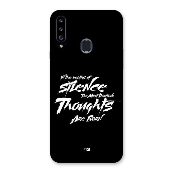 Silent Thoughts Back Case for Galaxy A20s