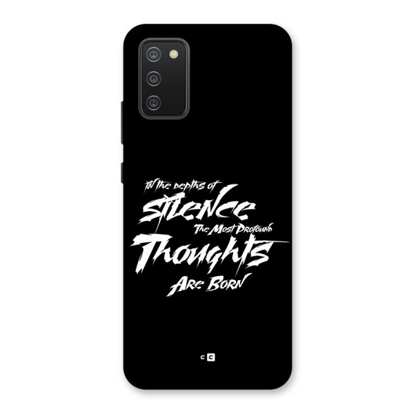 Silent Thoughts Back Case for Galaxy F02s