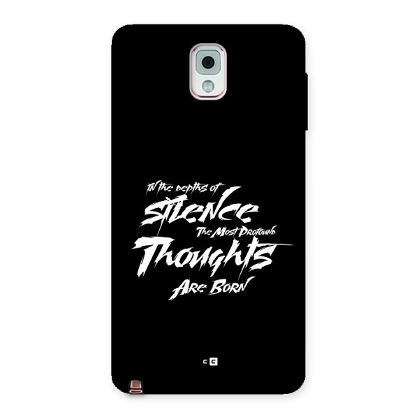 Silent Thoughts Back Case for Galaxy Note 3