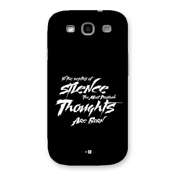 Silent Thoughts Back Case for Galaxy S3