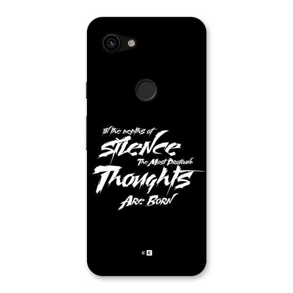 Silent Thoughts Back Case for Google Pixel 3a