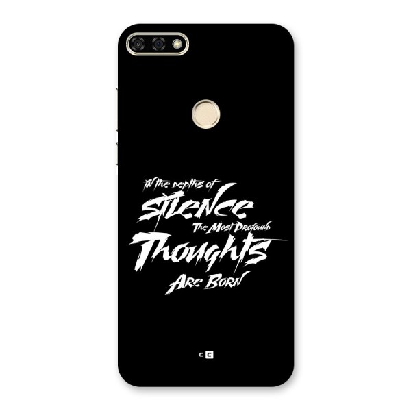 Silent Thoughts Back Case for Honor 7A