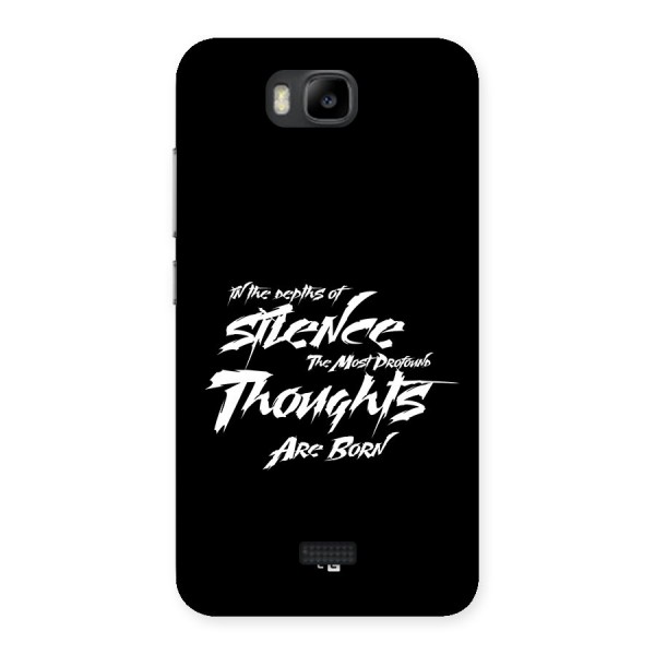 Silent Thoughts Back Case for Honor Bee