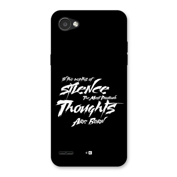 Silent Thoughts Back Case for LG Q6
