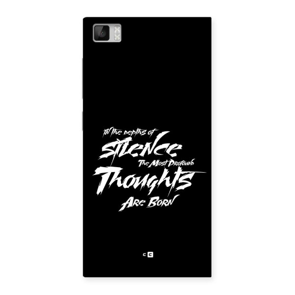 Silent Thoughts Back Case for Mi3