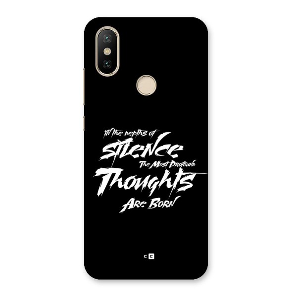 Silent Thoughts Back Case for Mi A2