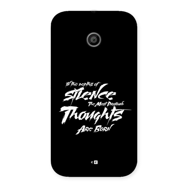 Silent Thoughts Back Case for Moto E