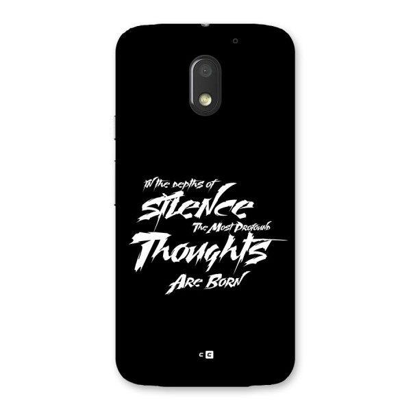 Silent Thoughts Back Case for Moto E3 Power