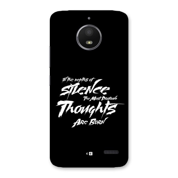 Silent Thoughts Back Case for Moto E4