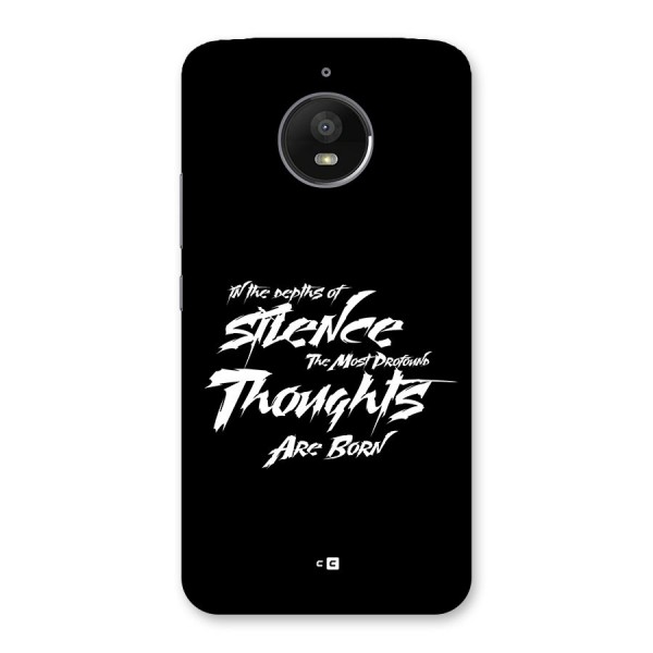 Silent Thoughts Back Case for Moto E4 Plus