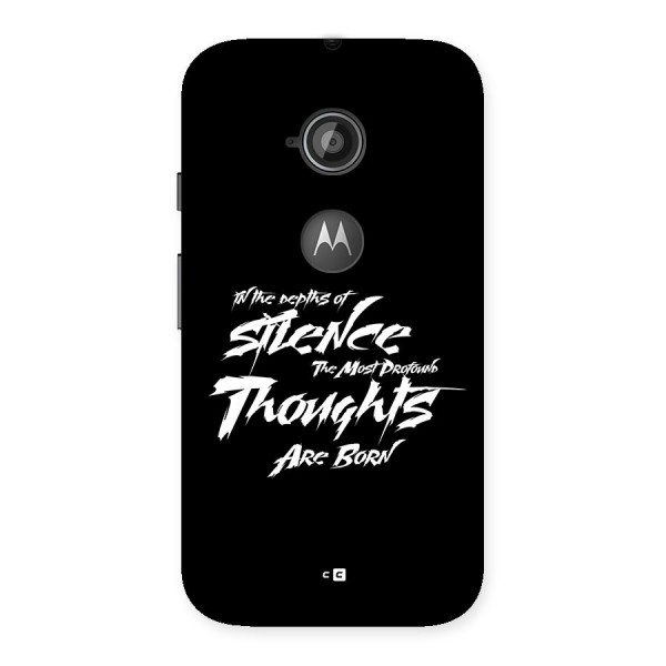 Silent Thoughts Back Case for Moto E 2nd Gen