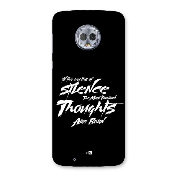 Silent Thoughts Back Case for Moto G6