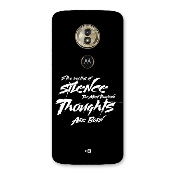 Silent Thoughts Back Case for Moto G6 Play