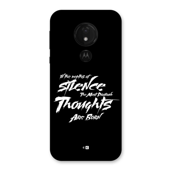 Silent Thoughts Back Case for Moto G7 Power