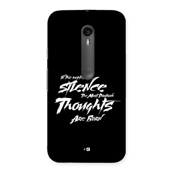 Silent Thoughts Back Case for Moto G Turbo