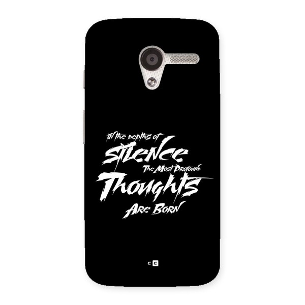 Silent Thoughts Back Case for Moto X