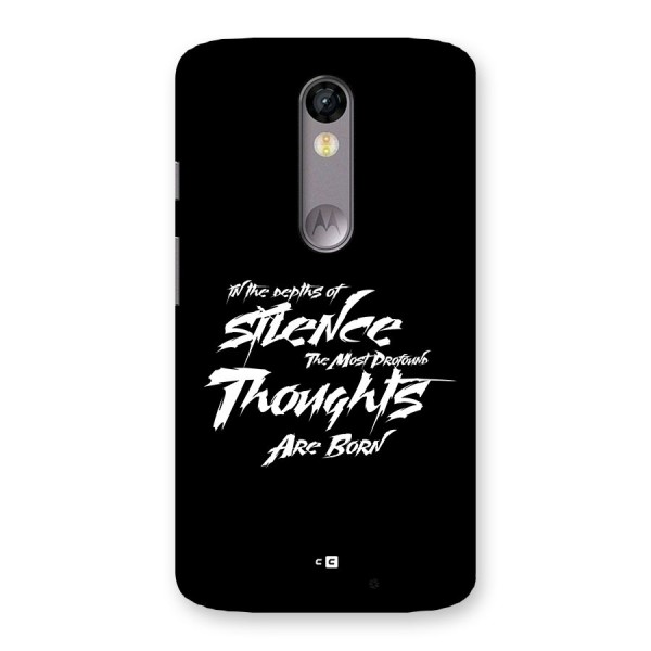 Silent Thoughts Back Case for Moto X Force