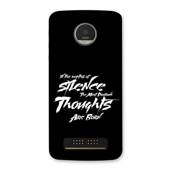 Silent Thoughts Back Case for Moto Z Play