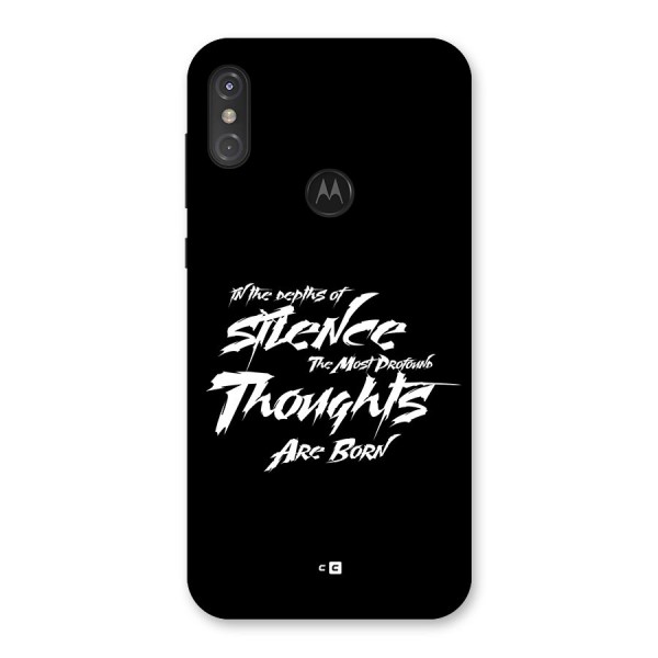 Silent Thoughts Back Case for Motorola One Power