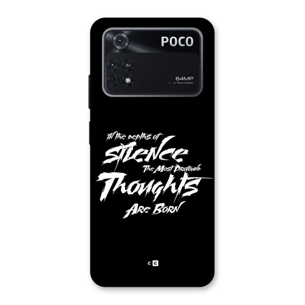 Silent Thoughts Back Case for Poco M4 Pro 4G