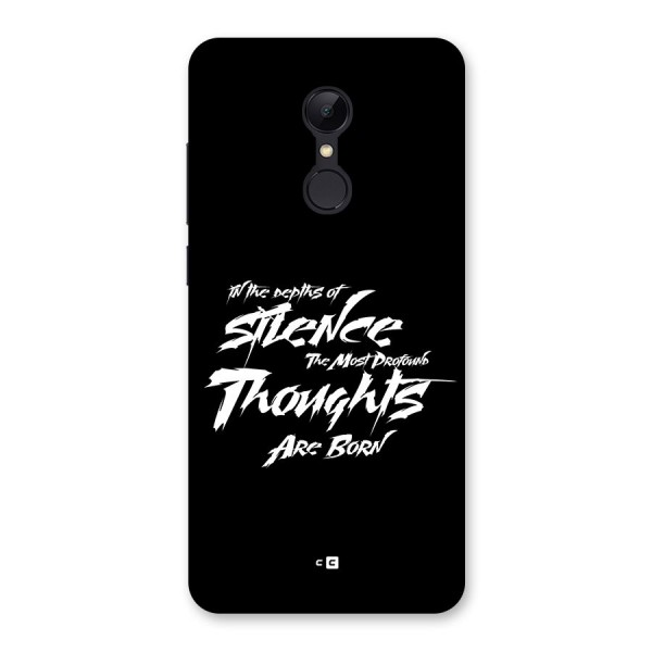 Silent Thoughts Back Case for Redmi 5