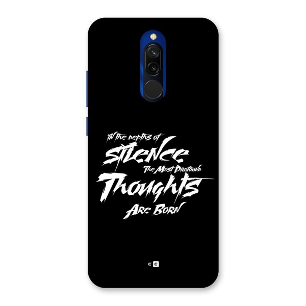 Silent Thoughts Back Case for Redmi 8