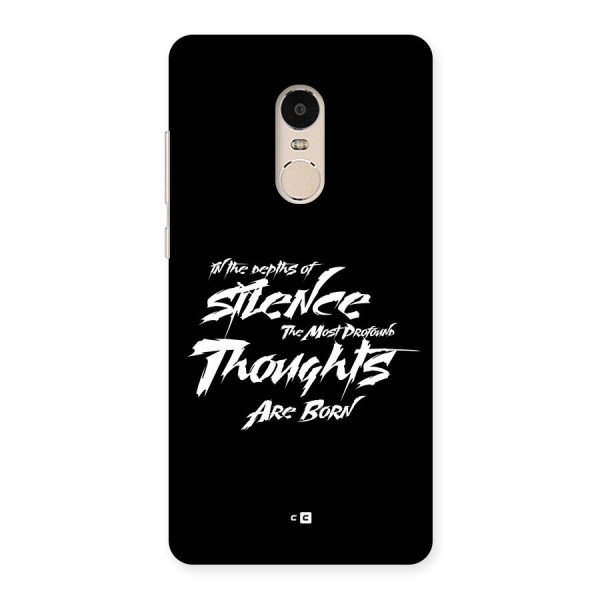 Silent Thoughts Back Case for Redmi Note 4