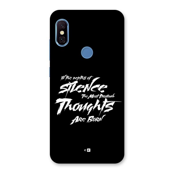 Silent Thoughts Back Case for Redmi Note 6 Pro