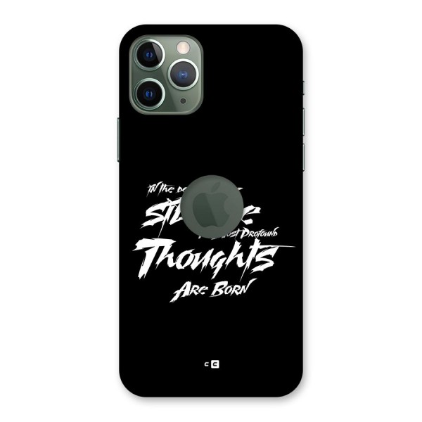 Silent Thoughts Back Case for iPhone 11 Pro Logo Cut